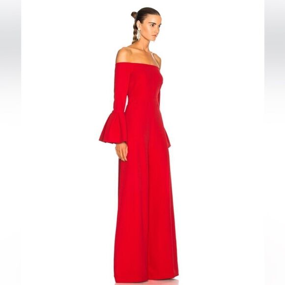 Alexis Astoria Bell Sleeve Off The Shoulder Jumpsuit - Picture 2 of 6